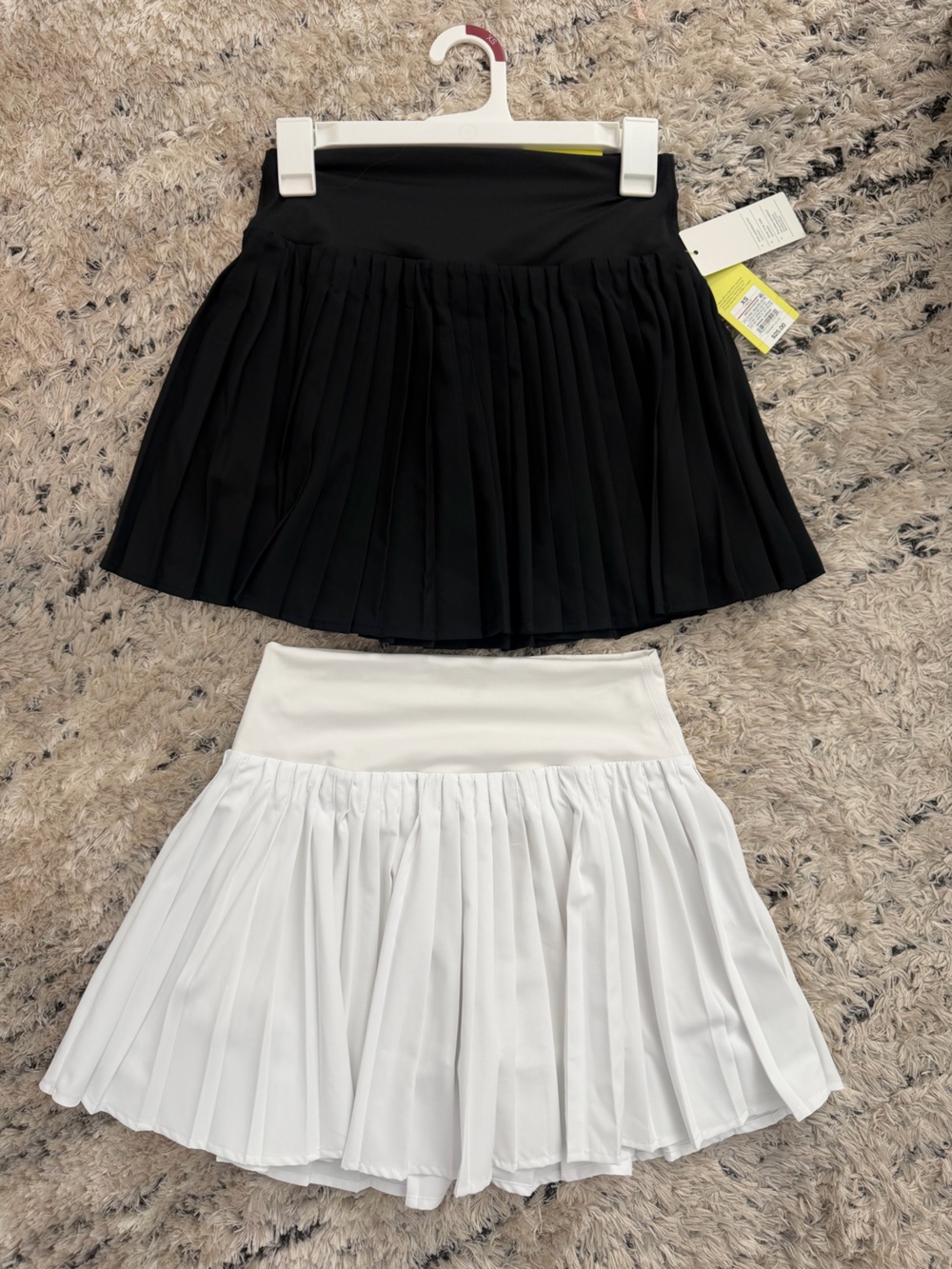 All in Motion  Pleated Mini Skirt Duo - Black & White